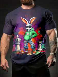 [Local Stock] VCC Funny 3D Animal Pattern Mens T-Shirt Casual O-neck Short Sleeve Top Hip Hop Trend Harajuku Streetwear Summer Fashion Loose Tees