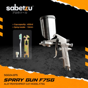 Spray Gun F75G Tabung Atas 400ml Alat Semprot Cat Mobil Tabung Atas F75g Alat Penyemprot Cat Minyak Kompresor Spraygun F75 G Komplit Tub Atas Kompresor Udara Air Semprotan Cat Angin Spraygun Sprayer Cat Kompresor Gun Tembakan Spraygun Sabetzu SGG24.875