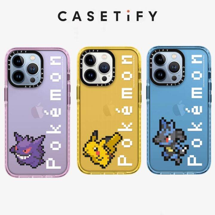 Pixel Pokémon Casetify Pikachu Casing Apple iPhone 15 14 Plus 11 15Pro 12  13 Pro Max Fluorescence Clear Charizard Snorlax Lucario Gengar Soft  Silicone TPU Case Cover | Lazada PH