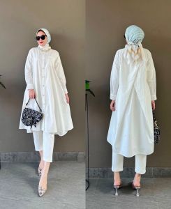 Tunik Polos Wanita LYONDRA – Bahan Polo Linen Adem Stylish ukuran jumbo ld 115