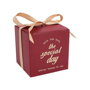 Valentines Day Candy Packaging Box with Ribbon/chocolate Biscuits Snack Storage Gifts Suitable for Wedding Party Supplies/decorative Accessories