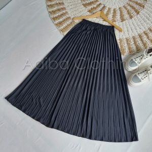 Rok Plisket Jumbo Wanita BB 100 kg Bahan Hyget Premium Tebal Dan Mayung