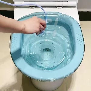 Có thể gập lại sitz tắm flusher ngâm với núm hút cao su có kèm bơm phun Bidet flusher cho bồn tắm đáy chậu ngâm tắm
