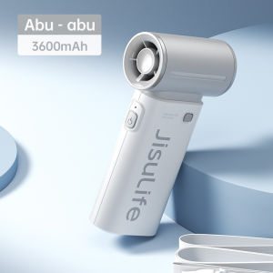 JISULIFE Kipas Angin Mini Portable Pengumpul Angin Turbo 5000mAh Dengan Daya 5 Tingkat Pengaturan Angin Kencang Yang Dapat Disesuaikan Alat Penurun Suhu Musim Panas