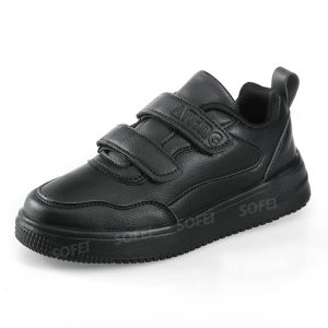Sepatu Anak Laki-laki Sepatu Pelajar Desain Dengan Perekat Velcro Tahan Air PU Sepatu Anak Perempuan