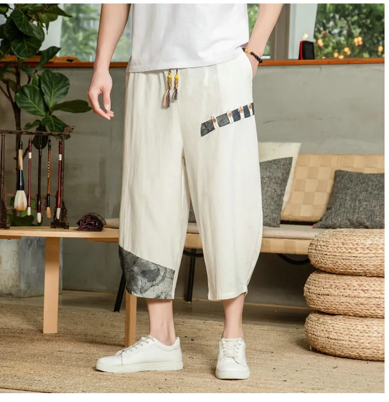 Men's Loose Trousers Linen, Men's Trousers 2022
