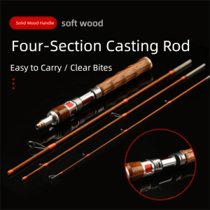 LITTLEX 4 Sections Spinning Fishing Rod Spinning UL Power Casting Fishing Rod 2025 Portable Carbon Fiber Fishing Pole Winter