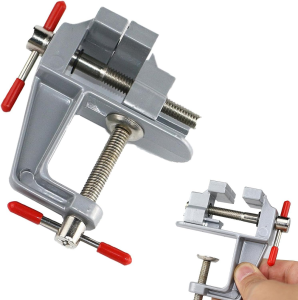 SEAN Mini Aluminum Alloy DIY Jaw Bench Clamp Drill Press Vice Micro Clip for Clamping Table/Water Pump