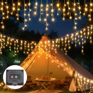 9M solar waterproof Christmas ice strip light outdoor lighting LED curtain light fairy light XMAS