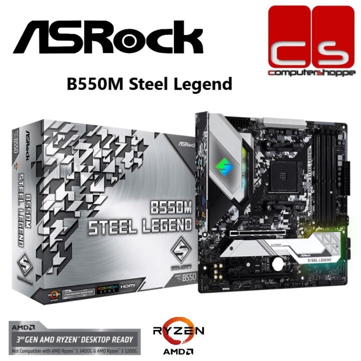 ASRock B550M Steel Legend AM4 Micro ATX Motherboard Lazada