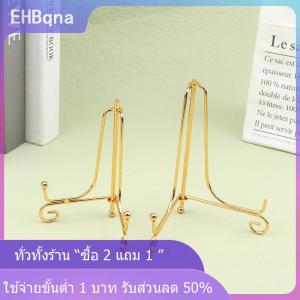 [COD] EHBqna KITCHEN แท่นวางจัดแสดงเหล็กสีทองสำหรับงานฝีมือที่ยึดหนังสือกรอบรูปทรงชามแท่นวางจานกรอบรูปของตกแต่งขาตั้งสำหรับวางหนังสือ