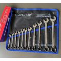 Kunci Ring Pas Set 11pcs 8-24mm Alat Profesional Kunci pas Lengkap Kunci Pas Ring Set 11pcs Kunci Set Ring Pas Combination Wrench Alat Motor/Dengan Tas Penyimpanan. 