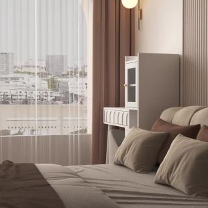 Cream style dressing table bedroom modern and simple small apartment internet famous storage cabinet bedside table dressing table desk integrated