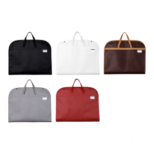 Reclaimable Naught Woven Dustproof Garment Cover For Suits Dresses Raincoats Snap Closure Design Compact Storage Solution