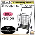 【Local Seller】 Push Cart Grocery Trolley  ★ Shopping Cart Trolley ★ 4 Option ★ Heavy Duty Black Shopping Trolley & Foldable Aluminium Trolley 【SMALL & BIG】. 