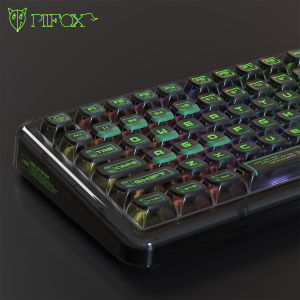 PIIFOX 117 Keysset Binary Transparent Keycaps Pbt Key Cap Double Leather Milk Keycap Thermal Sublimation for 61 64 68 87 104