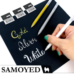 Pulpen Warna / Tinta Putih / Emas / Perak / Colour Gel Pen Samoyed CP-10 White / Gold / Silver