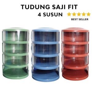 Tudung Saji Susun Rak Makanan 4 Susun Food Cover (Tahan Panas) Box