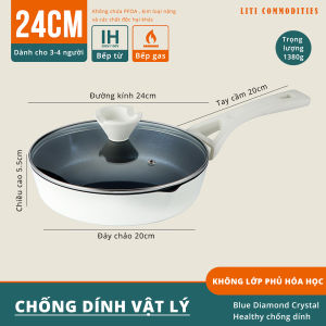 Chảo chống dính bếp từ 20/24/28 cm chảo ránchảo xào phù hợp mọi loại bếp
