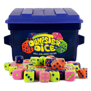 4 Player Board Game Dumpster Dices Game with Sticker Fast Paced Family Dices Game for Travel Parties Birthday Gift