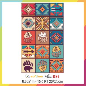 Decal gạch bông dán bếp kích thước 0.6m x 1.0m / tấm không thấm nước keo bám chắc chắn