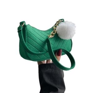 Stylish and Versatile Womens Shoulder Bag with Zipper Closure Felt Handbag Perfect for Carrying Your Daily Necessities