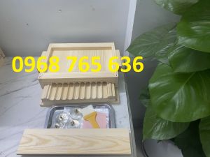Khuôn vo viên hoàn đông y làm viên thuốc bắc thuốc nam bằng gỗ size 19mm(6g)