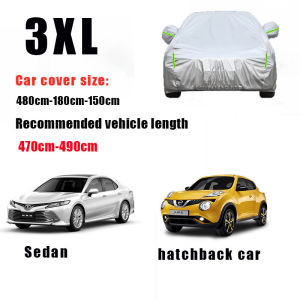 ✨Suitable for all models✨Car cover 3M 3L 3XL YXL sedan hatchback suv pick up cover Tear resistance half car cover waterproof and sunproof Scratch and wear resistant Car sun shade Windshield cover vios UV dust stain resistant car ceiling cover