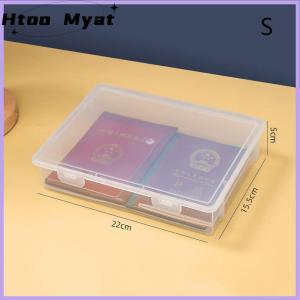 tantuoye Plastic File Storage Box Organization Transparent Square Storage Box A4 Organization Box Desktop Dust-proof Storage Box