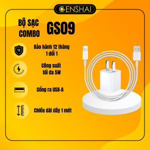Bộ Sạc iPhone Genshai GS09 5W - Bảo Hành 12 Tháng 1 Đổi 1 - Made in Việt Nam