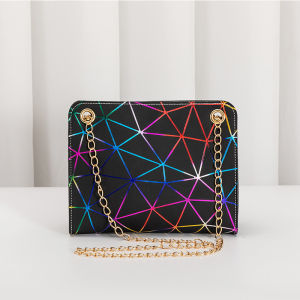 tas slempang wanita elegant motif garis 3D mewah women bag trendy.wm