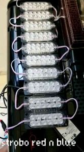 LAMPU VARIASI LED ULTRASONIC STROBO 2 WARNA MERAH BIRU & BIRU PUTIH 12V 24V OTOMATIS KEDIP TANPA MODUL COCOK UNTUK MOTOR KENDARAAN MOBIL TRUK BIS