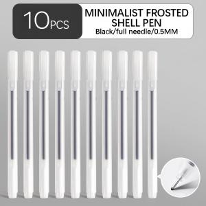 1/10/50PCS 0.5mm Large-capacity Frosted Gel Pen Student Exam Black Carbon Pen Study and Office Signature Pen Gel Pen