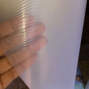 Fiber Penutup Pagar Motif Transparan ecer Meteran Tebal 07mm Tinggi Fiber 1 meter