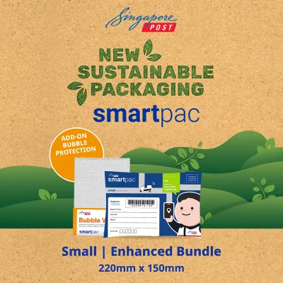 [SINGPOST] SMALL W/ BUBBLEWRAP smartpac - A postage-paid packaging for local delivery. Trackable via the SingPost mobile app.