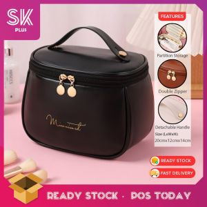 SKPLUS Travel Toiletry Cosmetic Bag for Women Simple Cosmetic Partition Bag Zipper Large Capacity and Portable Beg Kosmetik Wanita - Fulfilled by SKPLUS