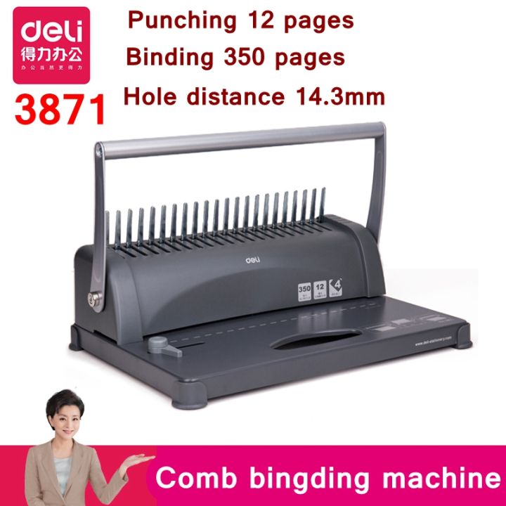 Deli 3871 Office Comb Binder / Binding Machine No.3871 Lazada