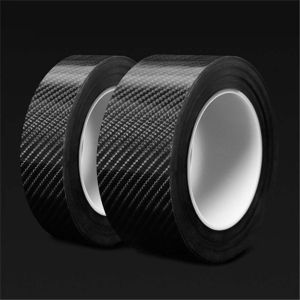RP5BRD DIY Back Adhesive Tape Side Mirror Car Styling Accessories Paste Protect Film Carbon Fiber Car Sticker Anti Scratch Tape Protector Strip
