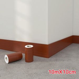 10Mx10cm Self-Adhesive Baseboard Waterproof Wall Skirting Modern Room Wallpaper Borders Home Decor