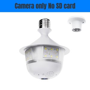 V380 2K E27 đèn máy ảnh 5MP không dây WIFI nhà máy ảnh mạch kín trong nhà màu sắc Tầm nhìn đêm phát hiện báo động hai đường điện thoại