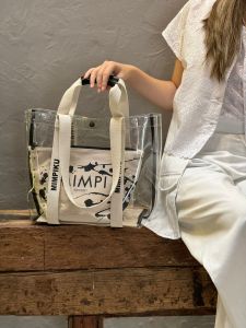 Tas Canvas Premium Selempang Bahu Transparan Wanita Multifungsi Keren Korean Style Cahaya Serries