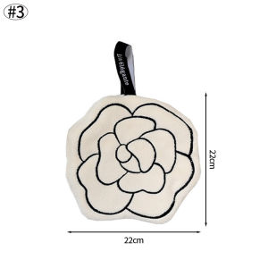 Camellia Flower Hanging Hand Towel Decorative Thick Modern Washable Soft Bathroom Hanging Towel for Home Bathroom Kitchen Apartment Dorm