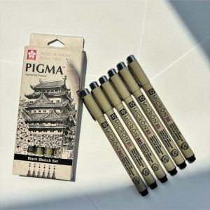 Bút line Sakura Pigma Micro 6 Cây | Bút Đi Nét Vẽ Kỹ Thuật | Chính Hãng Nhật Bản