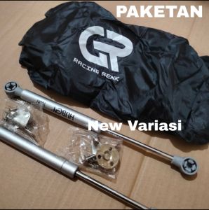 NEW VARIASI Paket promo 2 pcs hidrolik jok motor + Sarung jok standar RG/ pegas otomatis universal hidrolik huben 100 N-gas spring HUBEN