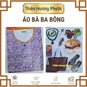 Áo bà ba hoa vàng mã cho bà