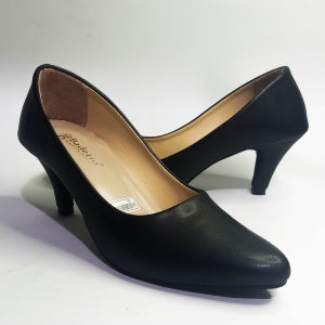 sepatu pantofe/sepatu pantofel wanita/pantofel wanita/sepatu kondangan wanita hijab/sepatu pantofel wanita kekinian Sepatu Pantopel Wanita Hak 5cm Lancip elegan Termurah Hitam & Mocca