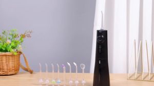 AUIEI Water Flosser Pick for Teeth & Braces 300ML Cordless Power Dental Flossers with 8 Jet Tips Oral Irrigator 5 Pressure IPX7 Waterproof Portable for Home Travel