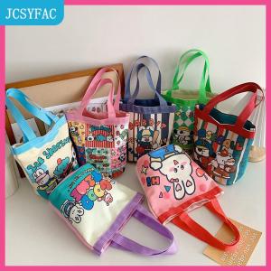 JCSYFAC Bình thường vải xô Túi tote phụ nữ túi xách phim hoạt hình in ăn trưa Túi shopper túi trường Túi
