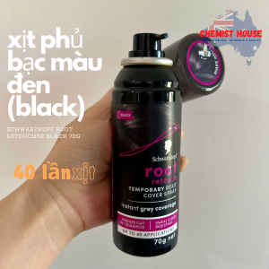 [Schwarzkopf] Xịt Phủ Tóc Bạc Tóc Mỏng Ngay Lập Tức Root Retoucher Nhanh Khô Đều Màu Dễ Gội Sạch 70gr