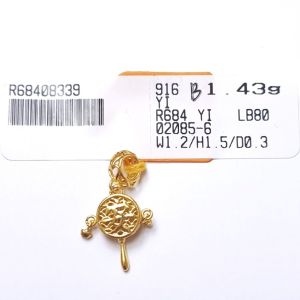 JIN JING PDR CHARM RATTLE DRUM/BELL EMAS 916 TULEN 1.43G-1.51G